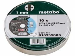 Metabo Trennscheibe 125 x 1.0 x 22.23 mm, 10 Stück, in Dose
