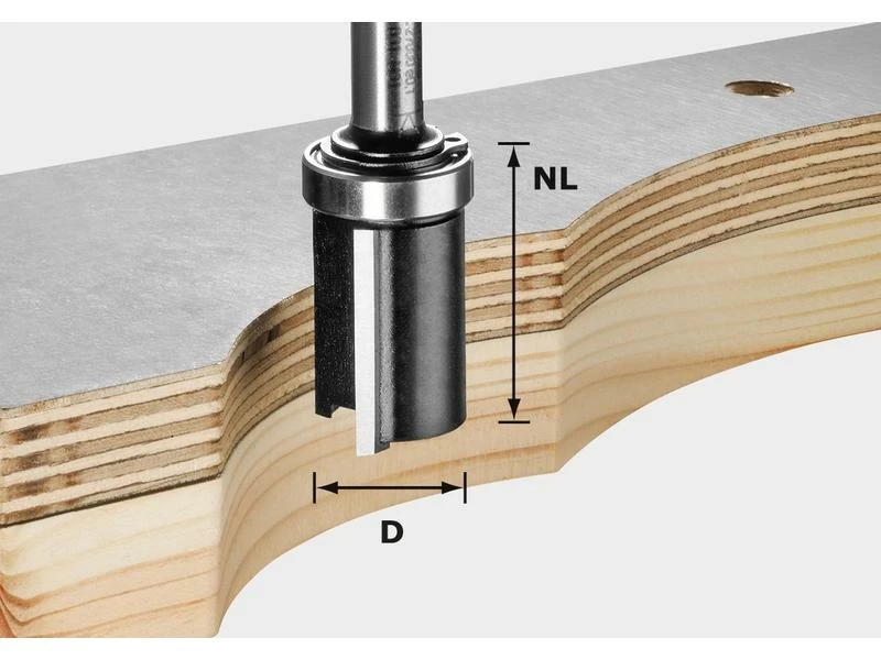 FESTOOL Bündigfräser HW S8 D19/NL25 1 FESTOOL Bündigfräser HW S8 D19/NL25