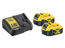 DeWalt Basis-Set XR Ladegerät & 2x 18 V 5 Ah Akku