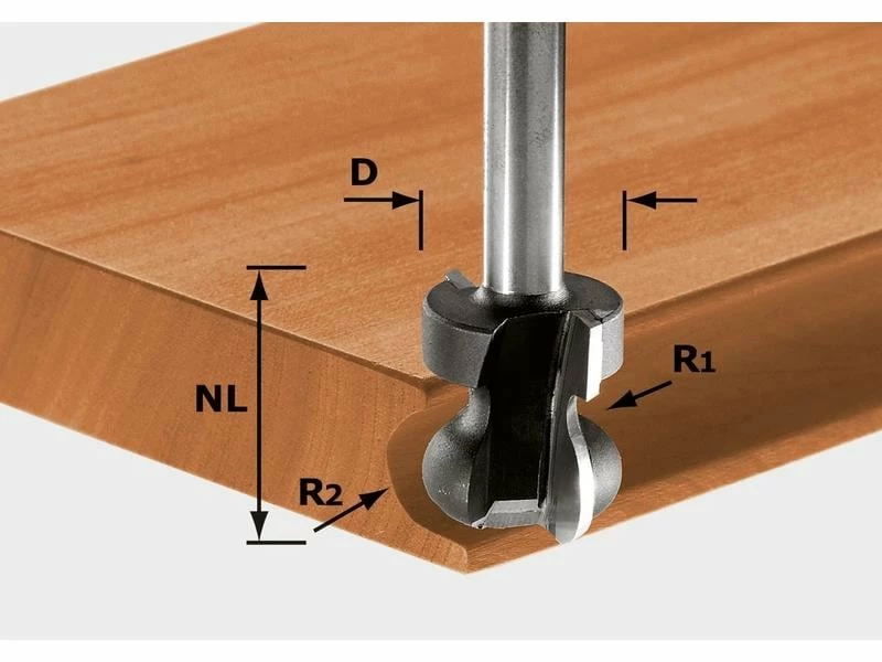 FESTOOL Griffleistenfräser HW S8 D22/16/R2.5+6 1 FESTOOL Griffleistenfräser HW S8 D22/16/R2.5+6