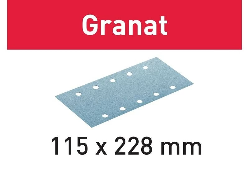 FESTOOL Schleifblatt Granat 115 x 228 P220, 100 Stück 1 FESTOOL Schleifblatt Granat 115 x 228 P220, 100 Stück