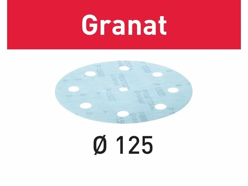 FESTOOL Schleifscheibe Granat D125 P1200, 50 Stück 1 FESTOOL Schleifscheibe Granat D125 P1200, 50 Stück