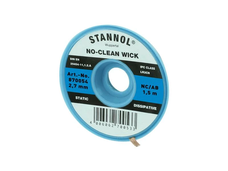 Stannol Entlötlitze NC-BB Entlötlitze 2.7 mm x 1.5m halogenfrei 1 Stannol Entlötlitze NC-BB Entlötlitze 2.7 mm x 1.5m halogenfrei