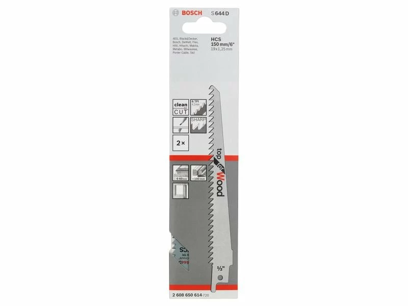 Bosch Professional Säbelsägeblatt S 644 D Top for Wood, 2 Stück 2 Bosch Professional Säbelsägeblatt S 644 D Top for Wood, 2 Stück – Bild 2