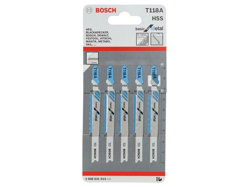 Bosch Professional Stichsägeblätter-Set T 118 A Basic for Metal, 5-teilig 2 Bosch Professional Stichsägeblätter-Set T 118 A Basic for Metal, 5-teilig – Bild 2