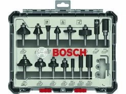 Bosch Professional Fräserset 1/4"-Schaft, 15-teilig