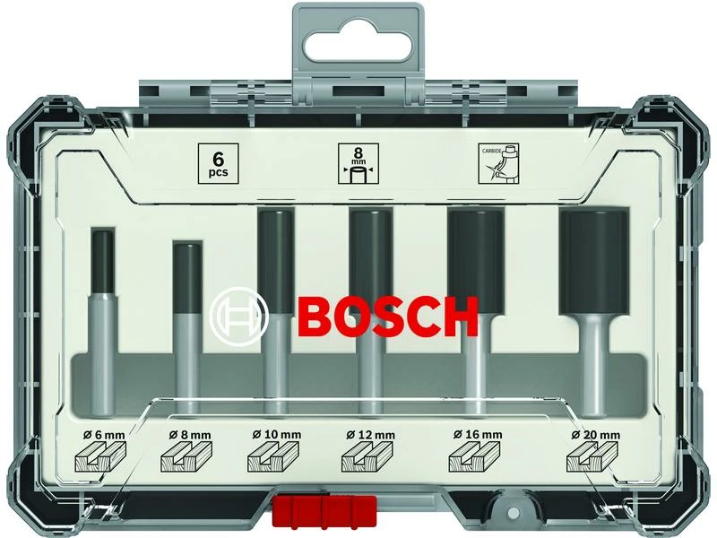 Bosch Professional Nutfräser Set 8 mm-Schaft, 6-teilig 2 Bosch Professional Nutfräser Set 8 mm-Schaft, 6-teilig – Bild 2