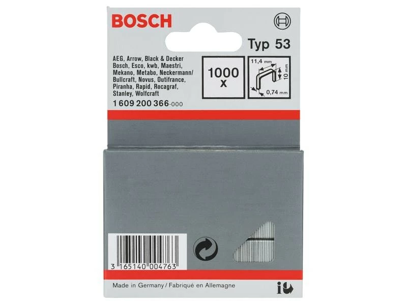 Bosch Professional Feindrahtklammer Typ 53 11.4 x 0.74 x 10 mm 2 Bosch Professional Feindrahtklammer Typ 53 11.4 x 0.74 x 10 mm – Bild 2
