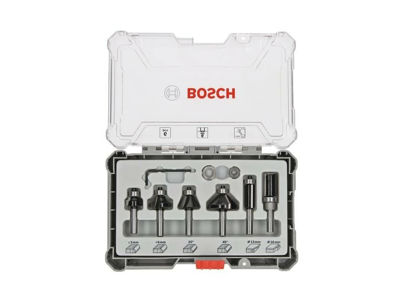 Bosch Professional Fräserset 6-mm-Schaft, 6-teilig 1 Bosch Professional Fräserset 6-mm-Schaft, 6-teilig