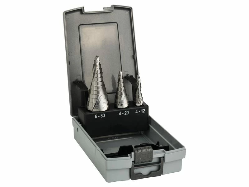Bosch Professional Stufenbohrer Set HSS, 3-teilig 1 Bosch Professional Stufenbohrer Set HSS, 3-teilig