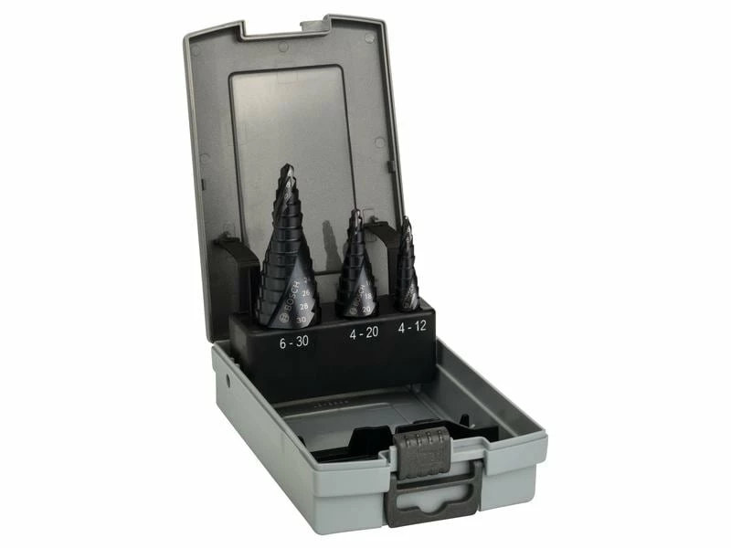 Bosch Professional Stufenbohrer Set HSS-AITiN, 3-teilig 1 Bosch Professional Stufenbohrer Set HSS-AITiN, 3-teilig