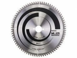Bosch Professional Kreissägeblatt Multi Material, 250 x 30 x 3.2 mm, Z 80