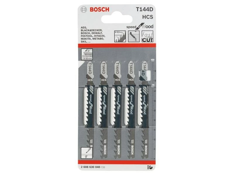 Bosch Professional Stichsägeblatt T 144 D Speed for Wood, 5 Stück 2 Bosch Professional Stichsägeblatt T 144 D Speed for Wood, 5 Stück – Bild 2