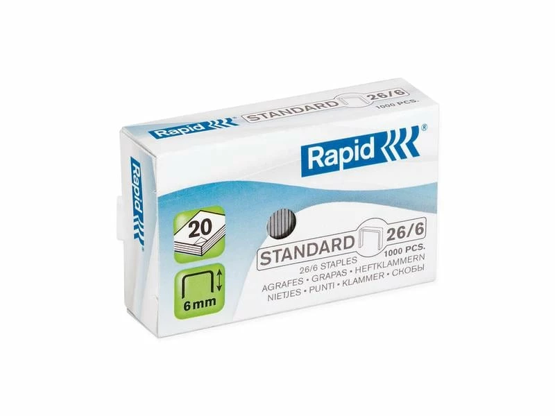 Rapid Heftklammern Standard, 26/6, 1000 Stück 1 Rapid Heftklammern Standard, 26/6, 1000 Stück