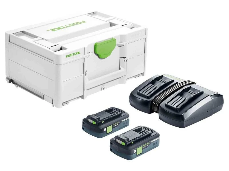 FESTOOL Basis-Set 18 V 2x 4 Ah Akku & TCL 6 DUO Ladegerät 1 FESTOOL Basis-Set 18 V 2x 4 Ah Akku & TCL 6 DUO Ladegerät