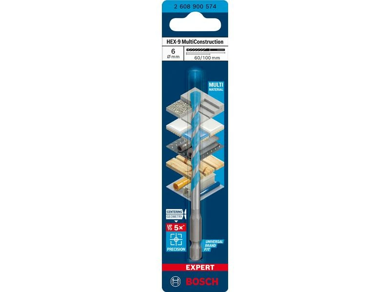 Bosch Professional Bohrer Expert HEX-9 MultiConstruction 6 x 60 x 100 mm 2 Bosch Professional Bohrer Expert HEX-9 MultiConstruction 6 x 60 x 100 mm – Bild 2