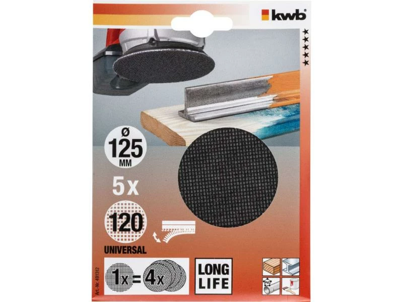 Kwb Schleifgitterscheibe 125mm K120 2 Kwb Schleifgitterscheibe 125mm K120 – Bild 2