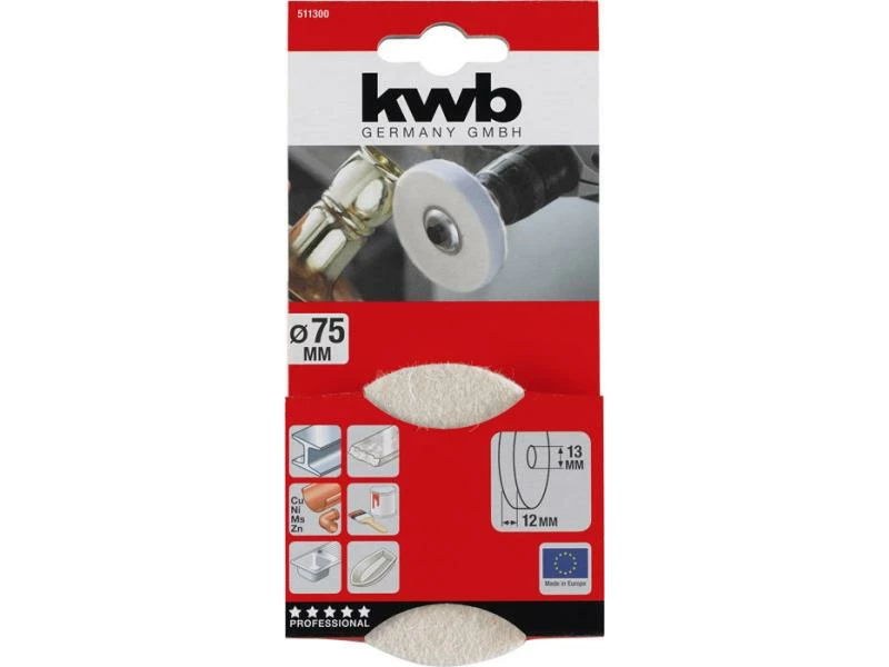 Kwb Filzpolierscheibe Ø 75 mm 3 Kwb Filzpolierscheibe Ø 75 mm – Bild 3