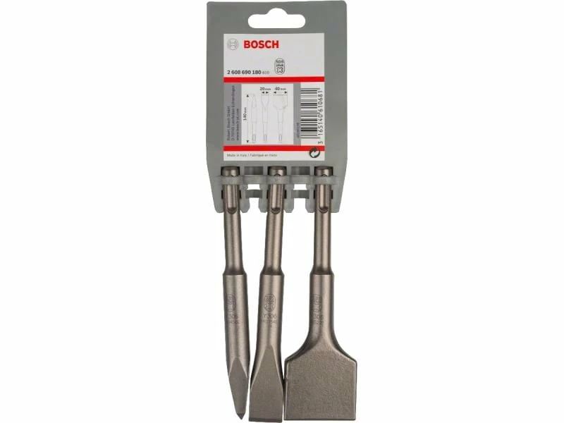 Bosch Professional Kurzmeissel-Set SDS Plus 3-teilig 2 Bosch Professional Kurzmeissel-Set SDS Plus 3-teilig – Bild 2