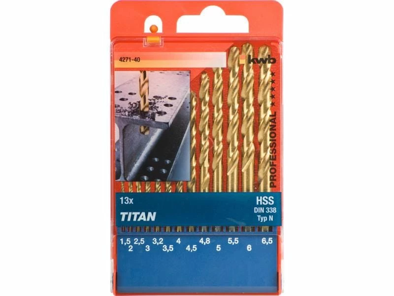 Kwb Bohrer-Set Titan HSS 1,5-6,5 mm 13-teilig 2 Kwb Bohrer-Set Titan HSS 1,5-6,5 mm 13-teilig – Bild 2