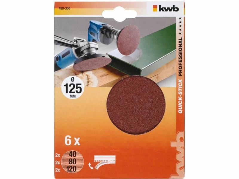 Kwb Kletthaftscheibe 125mm ungelocht 3 Kwb Kletthaftscheibe 125mm ungelocht – Bild 3