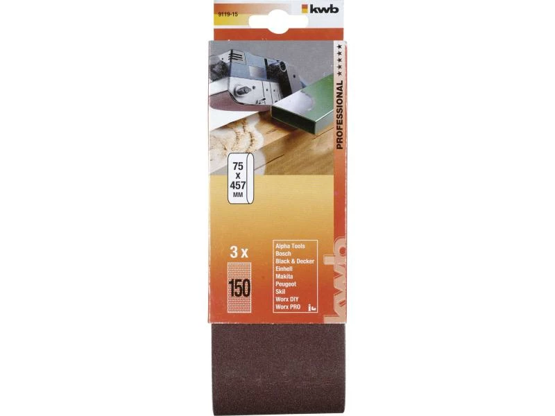 Kwb Schleifband 75x 457mm K 150 2 Kwb Schleifband 75x 457mm K 150 – Bild 2