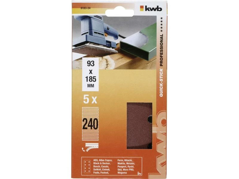 Kwb Klstr. Korund 93X180 K240 gelocht 2 Kwb Klstr. Korund 93X180 K240 gelocht – Bild 2