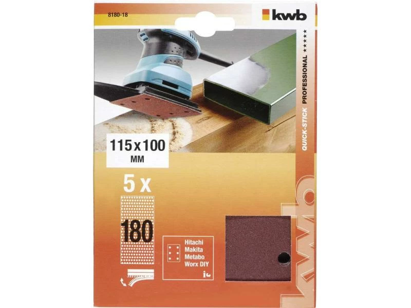 Kwb Klstr. Korund 115X100 K180 gelocht 2 Kwb Klstr. Korund 115X100 K180 gelocht – Bild 2