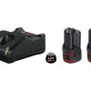 Bosch Professional Akku und Ladegerät 2x GBA 12V 2 Ah + GAL 12V-40 Starter-Set