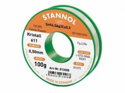 Stannol Lötzinn Kristall 611 TSC Ø 0.5 mm 100 g