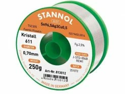 Stannol Lötzinn Kristall 611 TSC Ø 0.7 mm 250 g