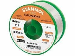 Stannol Lötzinn Kristall 611 TSC Ø 0.5 mm 250 g