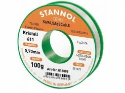 Stannol Lötzinn Kristall 611 TSC Ø 0.7 mm 100 g